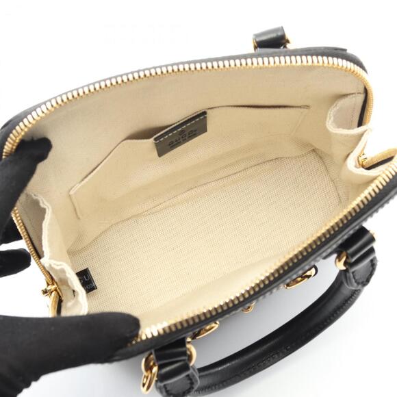 Gucci Horsebit 1955 Mini Top Handle Bag, Leather, Women's, Black, 640716 - Picture 3 of 6
